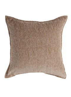 Buy Polyester Chenille Jacquard Cushion Cover, 40 x 40 cms, Brown Dots in UAE