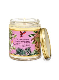 Buy Pink Pineapple Sunrise  Single Wick Candle in UAE