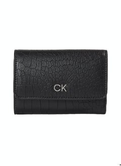 Buy Women's CK Daily Small Trifold Wallet - Polyester, Black in UAE