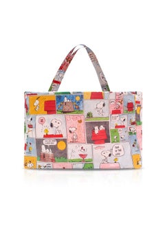 اشتري Snoopy Comic Style Waterproof Pvc Rectangular Hand Carry Diaper Bag Tote With Multiple Dividers Open Pockets Handles Zipper Closure في الامارات