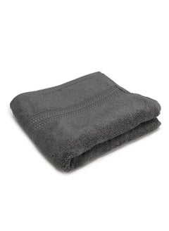 Buy Al Karam Solid Zero Twist Dobby Terry Hand Towel (Dark Gray) in Saudi Arabia