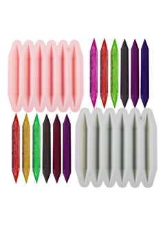 اشتري 2 Pcs Crayon Mold, NDouble Tipped Crayon Mold Crayon Recycling Mold Pure Silicone Crayon Mold Oven Safe Crayon Mold DIY Crayon Shaped Mold Reusable Crayon Mold for DIY Making(Pink Gray) في السعودية