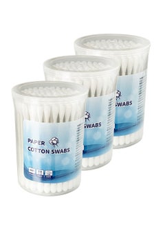 Buy Uliova Disposable Cotton Swab,Cotton Bud Stick Ear Swab 3 X 100 Pcs in Saudi Arabia