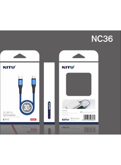 اشتري Nitu 2.4A Super Fast Charger Type-C To Micro USB Data Cable في الامارات