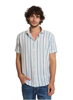 اشتري Fancy Regular Fit Short Sleeve Cotton Shirt في مصر