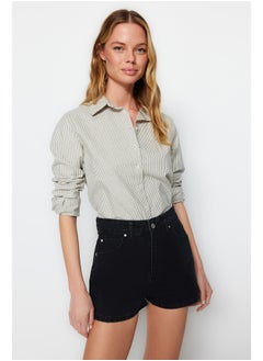 Buy Black High Waist Denim Shorts TWOSS23SR00312 in Egypt