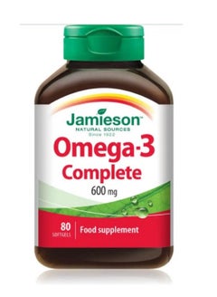 Buy Omega 3 Complete 600 mg 80 Softgels in Saudi Arabia