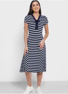 Buy Striped Tiered Dress in UAE