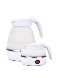 اشتري Portable Foldable Silicone Electric Kettle Suitable For Travel Camping And Office, 500 Watts, White Color - From DENX في السعودية