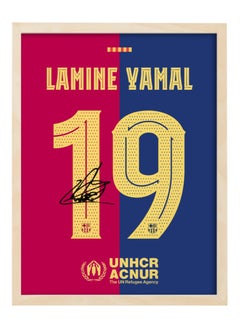 اشتري Lamine Yamal Barcelona Autographed Jersey - Framed Poster 30x40cm - Football Memorabilia, Soccer Collectible, Gift for Fans في الامارات