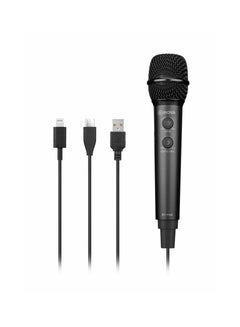 Buy HM2 Universal Digital Cardioid Handheld Microphone with Mini Tripod Compatible with iOS Devices, Type-c Devices, PC Windows, Tablet, Mac YouTube Video, Facebook Live, Vlogging in Saudi Arabia