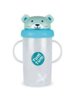 اشتري Large Tippy Up Cup With Weighted Straw, Series 3 - Teal في الامارات