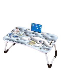 Buy Portable Folding Laptop Table With iPad And Cup Holder  28x60x40cm in Saudi Arabia