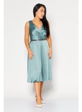 Buy Women Plain Cocktail Dress, Sage Green in UAE