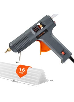 Buy Glue Gun with LED on/off Switch - 60W - with 16-Piece Glue Sticks - Gray in Saudi Arabia