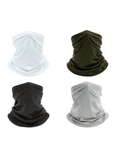 Buy 4Pcs Neck Gaiter Face Mask Cover Scarf Cool Lightweight Breathable Dust UV Sun Protection Windproof Bandana Balaclava for Men Women Fishing Hiking Running Cycling Outdoor Sports in Saudi Arabia