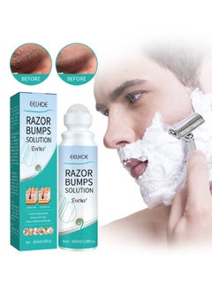 اشتري Razor Bump Solution，Prevents Ingrown Hair  Reduce Dark Spot Reduce Redhess And Bumps，Hair Growth Inhibitor Safe and Gentle, Delay Hair Growth, No Black Spots，Roll-on 100ml في الامارات