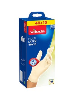 Buy Multi Purpose Latex Disposable Natural Gloves in UAE