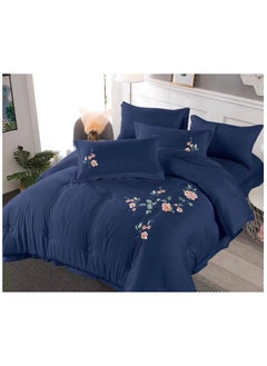 Buy Dream Bell 6 Pc Embroidery Cotton Comfy Comforter Set With Fiber Filling 8 in UAE