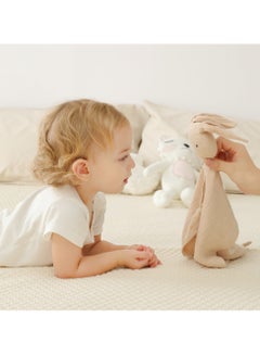 Buy Baby Pure Cotton Cloth Comfort Towel Baby Sleeping Doll with Sensory Teether Khaki in Saudi Arabia
