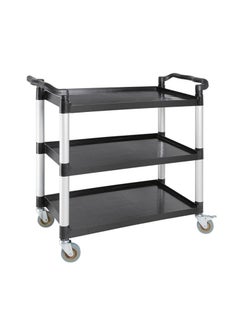 Buy Mobile food storage and serving cart, 3 plastic shelves, 70 x 87 cm in Saudi Arabia