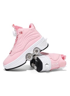 Buy LED Flash Light Sneaker Skate Shoes with Wheels USB Charging Roller Skates Shoes in Saudi Arabia