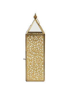 Buy Aman Lantern, Gold & Clear - 10x10x37 cm in UAE