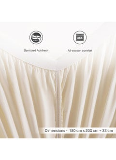 Buy Elegance Fitted Sheet 180X200+33Cm - Cream in UAE