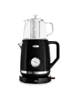 Buy Germany, Retro Style 1.7L 2-in-1 Stainless Steel Tea Maker+Kettle, 2200W, 85/95/100°C Adjustable Touch-Sensitive Temp Setting,LED Display, TS290,2Y Guarantee-UAE Version (Black) in UAE