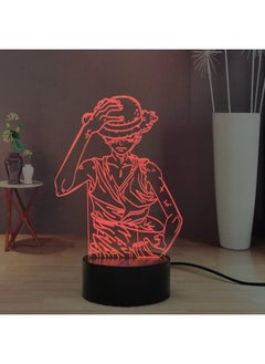 اشتري Luffy 3D Night Light Luffy Anime LED Night Lamp Touch Bedroom Bedside Lamp for Kids Remote Control Desk Lamp Decoration Multicolor Table Lamp Child Teen Birthday Xmas Light في الامارات