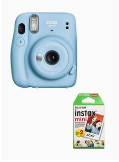 Buy Instax Mini 11 Instant Film Camera With Pack Of 20 Film Blue Efficient Camera Polaroid Camera in UAE