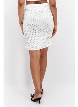 اشتري Women 2 Piece Polka Dots Mini Skirts, Black/White في الامارات