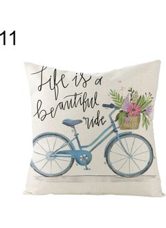 Buy Printed Pillow Cushion Cover White in UAE