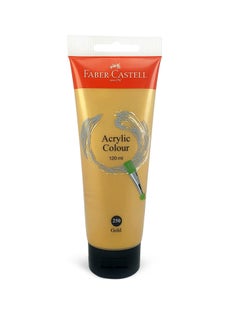 Buy Faber-Castell Acrylic Colour Paint 120 ml Tube Gold in UAE