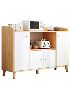Buy EqiEch Coffee Cabinet Large Capacity Coffee Table for Living Room or Office Modern Minimalist Style Storage Cabinet for Home Oak and Warm White 120x82x30cm in Saudi Arabia