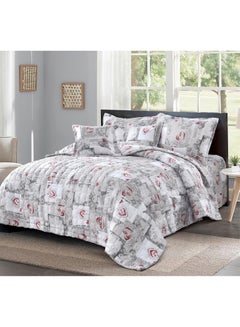 Buy Compressed Colored Comforter Set Single Size 4 Pieces 1 comforter + 1 bed sheet + 1 Pillowcase + 1 cushion case in Saudi Arabia