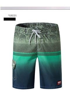 Buy Sports Loose Breathable Swimming Short  Green in UAE