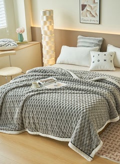 Buy Light Luxury Short Hair Thickened Blanket, Suitable for Office Nap Blanket Sofa Blanket 200*230cm (Excluding Pillowcase) in Saudi Arabia