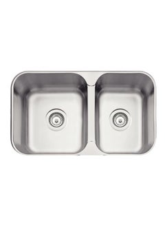 Buy Isis 69x40cm 2C 34-28 BS Stainless Steel Satin Finish Bowl for Top Mount or Undermount with Drainer in UAE