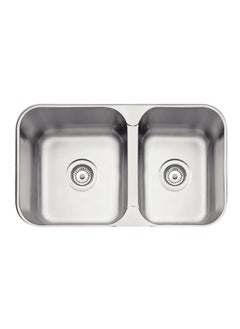 Buy Isis 69x40cm 2C 34-28 BS Stainless Steel Satin Finish Bowl for Top Mount or Undermount with Drainer in UAE