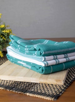 Buy 3-Piece Multi Purpose Fabric Highly Absorbent Quick Dry Kitchen For Every Day Cleaning Towel Set 45x70 cm in UAE