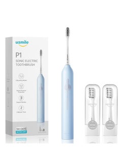Buy usmile Electric Toothbrush, USB Rechargeable Sonic Electric Toothbrush for Adults, Whitening Toothbrush with Smart Timer, 4-Hour Fast Charge for 6 Months, P1 Blue in UAE