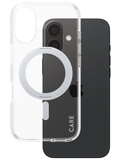 Buy CARE by PanzerGlass Feature Case Transparent w. Silver Kickstand & MagSafe iPhone '24 6.1", Apple iPhone 16 in Saudi Arabia