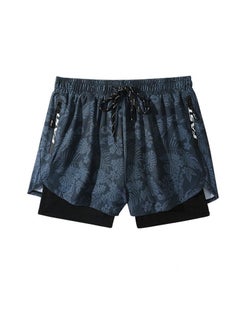 اشتري Fashionable Men's Double-Layer Quick Drying Beach Swimming Shorts في الامارات