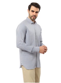 اشتري Dark Beige & Navy Blue Plaids Comfy Shirt - Dark Blue في مصر