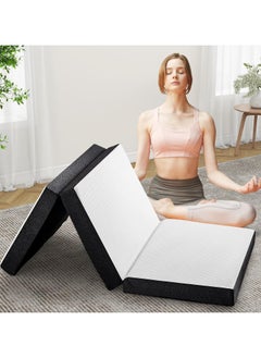 اشتري COMFY WHITE MEDICATED 180 X 90 X 10CM FOLDING PORTABLE MATTRESS WITH BLACK BORDER في الامارات