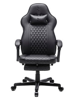 اشتري Arozzi Mugello Special Edition Gaming Chair/Office Chair with True Armrest, Footrest, PU Leather, Soft Neck - Pure Black في الامارات
