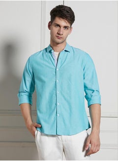 Buy Slim Collar Cotton Casual Shirt in Saudi Arabia