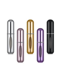 Buy 5ml Mini Perfume Atomizer Bottles, 5pcs Refillable Perfume Spray Bottle, Scent Pump Case, Empty Perfume Bottles for Travel and Outgoing in Saudi Arabia