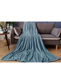 Buy Ultra Plush Blanket 220x240cm-fossil in UAE